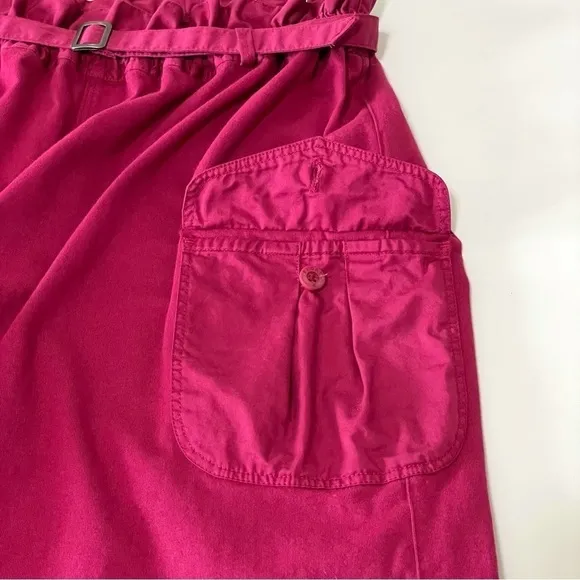 Agnès b. Sport b. Paris Vintage Y2K Paper Bag Cargo Mini Skirt Magenta Small