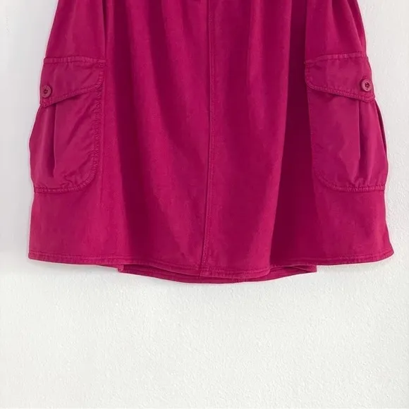 Agnès b. Sport b. Paris Vintage Y2K Paper Bag Cargo Mini Skirt Magenta Small