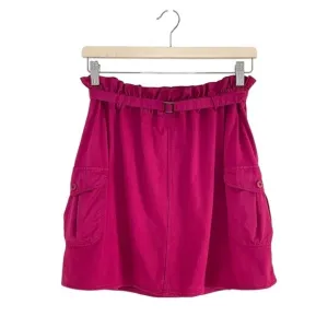 Agnès b. Sport b. Paris Vintage Y2K Paper Bag Cargo Mini Skirt Magenta Small