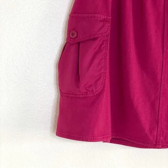 Agnès b. Sport b. Paris Vintage Y2K Paper Bag Cargo Mini Skirt Magenta Small