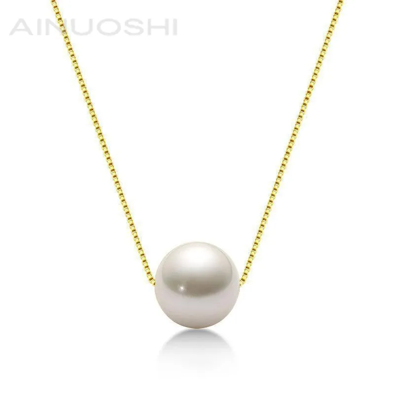 Ainuoshi Genuine Freshwater Cultured Pearl Pendant Necklace