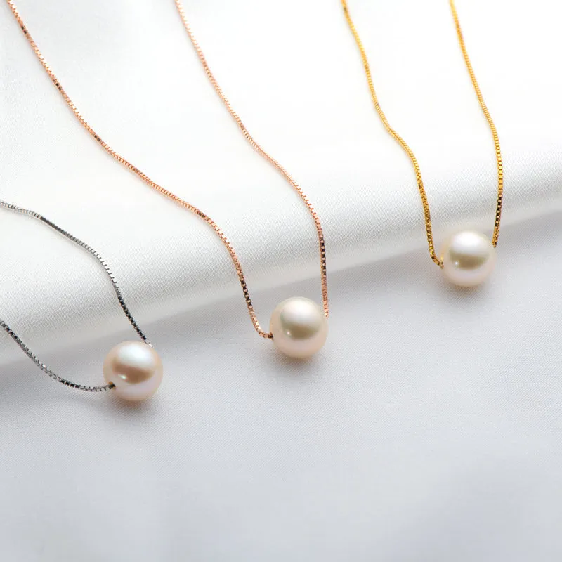 Ainuoshi Genuine Freshwater Cultured Pearl Pendant Necklace