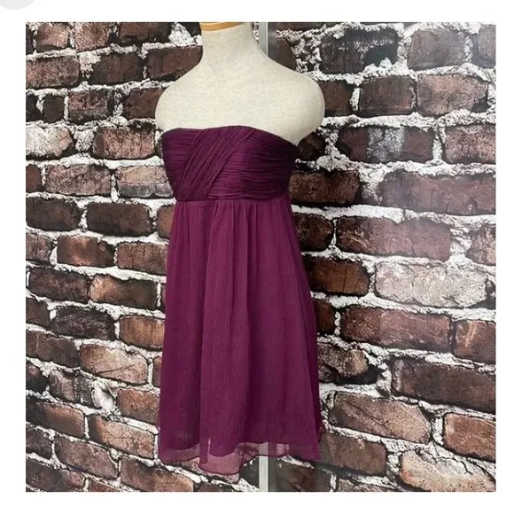 Alice and Olivia Raspberry Strapless Dress-XS