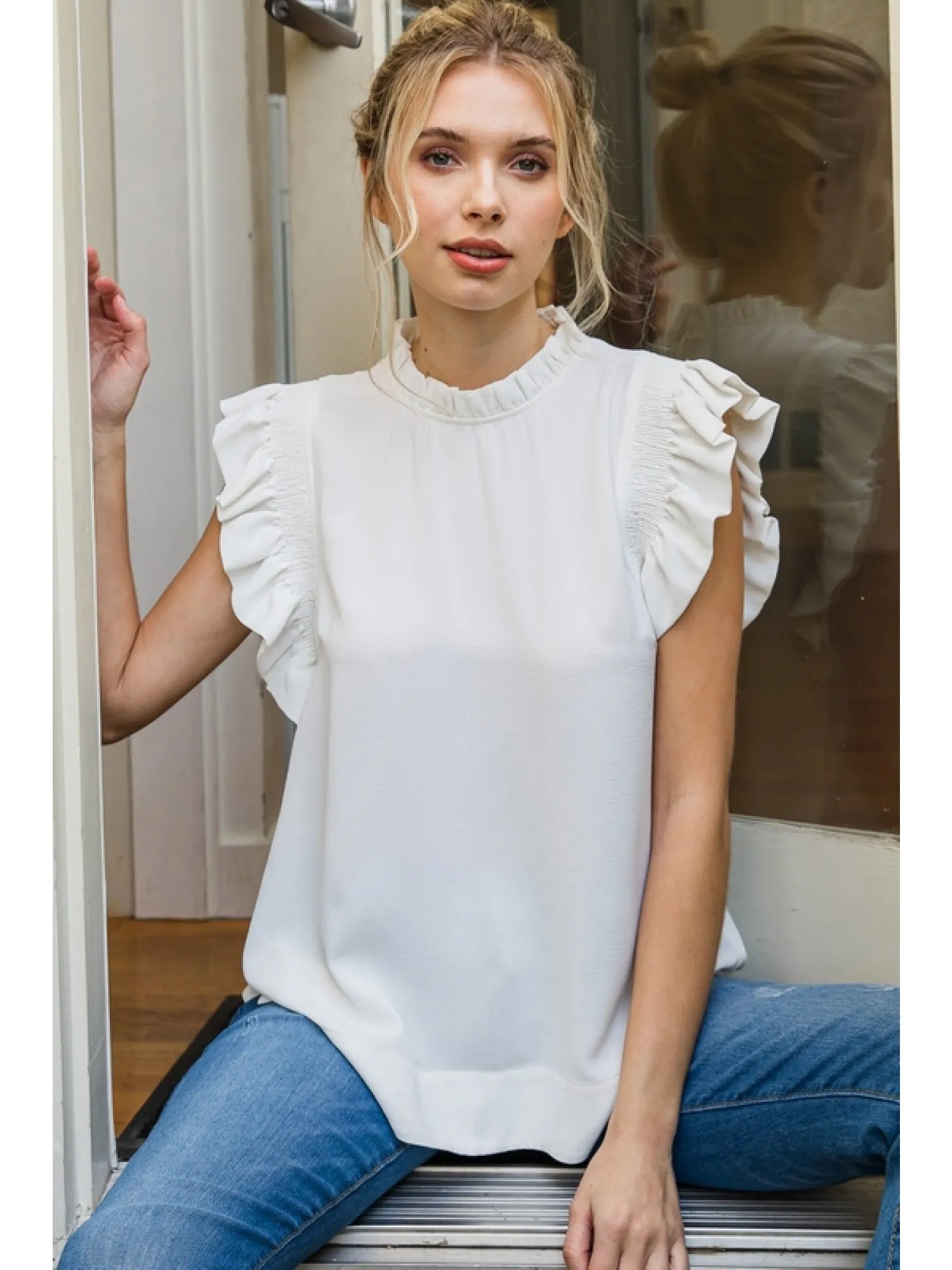 All the Frills Top-4 Colors Available