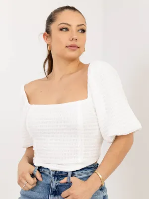 Allie Rose Jacquard Knit Bodycon Top