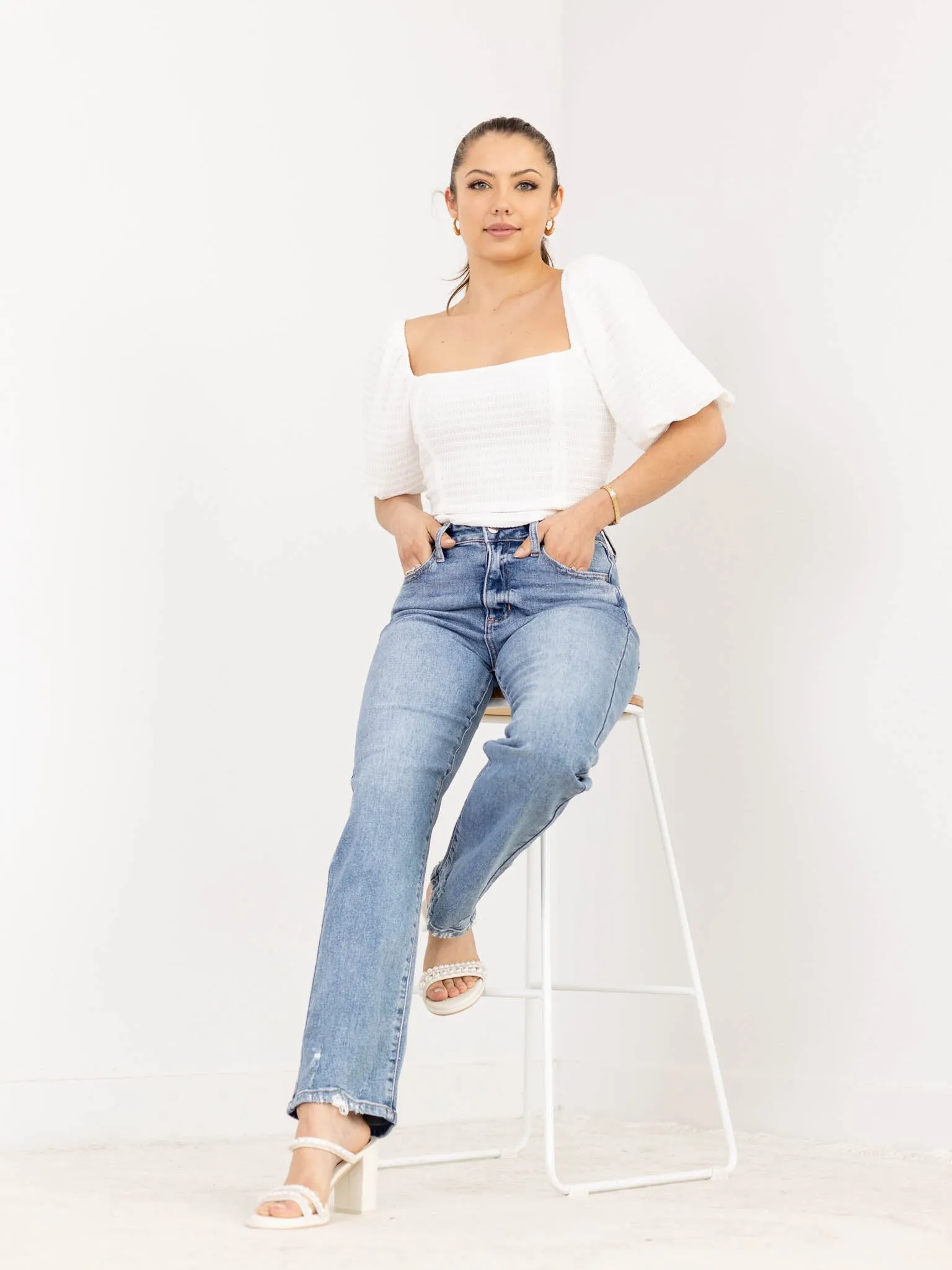 Allie Rose Jacquard Knit Bodycon Top
