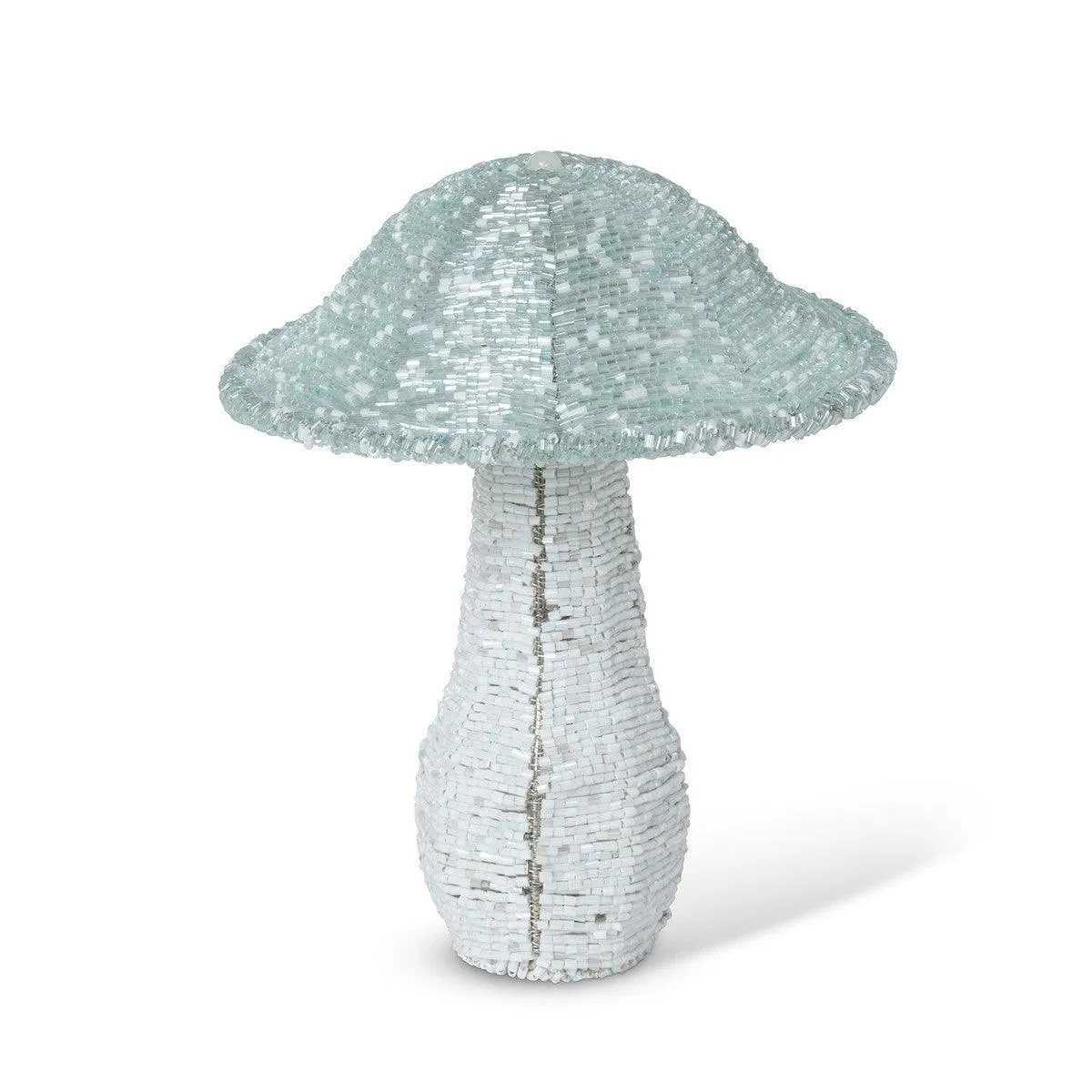 Alpine Blue Beaded Glass Mushroom