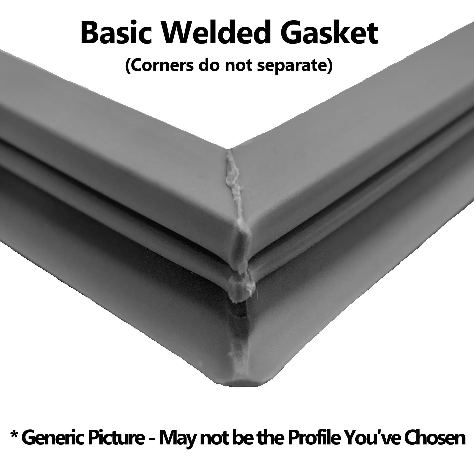 American Panel Welded Gasket (36-1/2" x 74-1/2") - Part #9A-3474 - Three-Sided - Profile 029