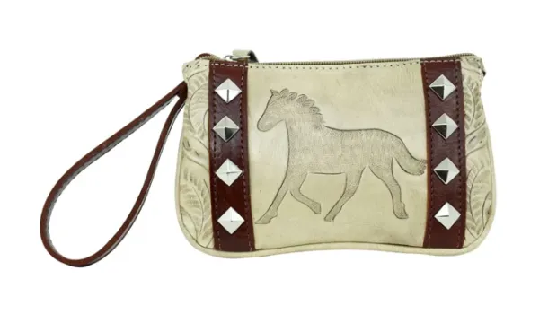American West Handbag Hitchin' Post Collection: Event Wristlet Running Horse