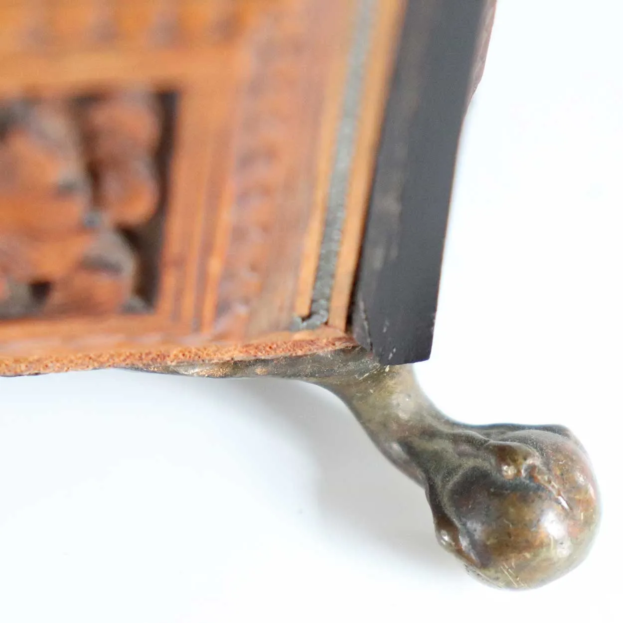 Anglo Indian Vizagapatam Brass Mounted Sandalwood and Mosaic Desk Box