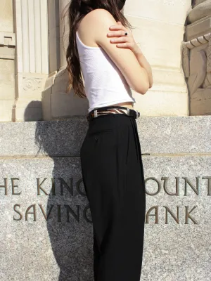 Animal Print Paneled Belt
