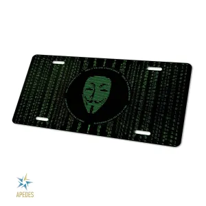 Anonymous Decorative License Plate