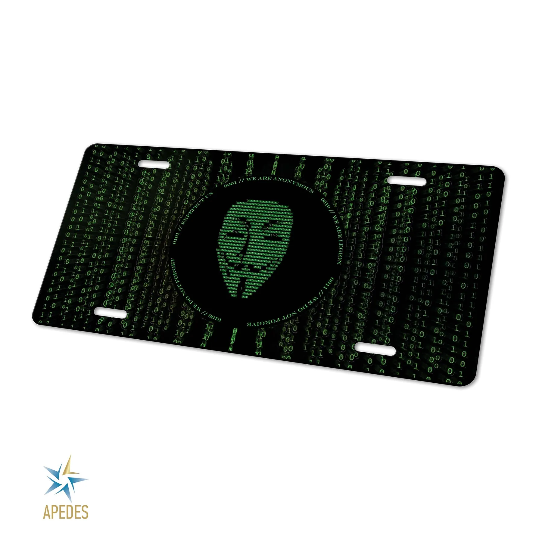 Anonymous Decorative License Plate