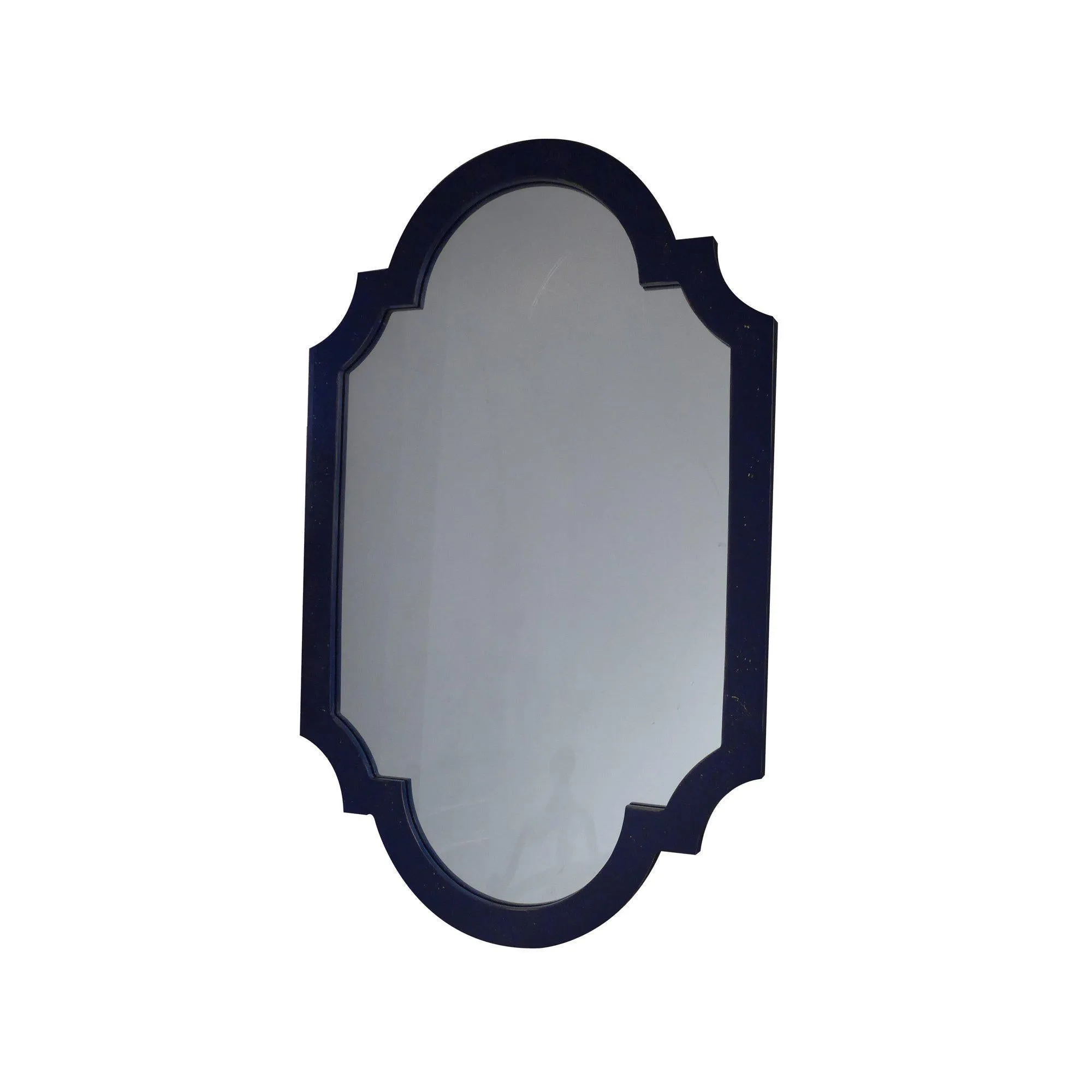 Antique Blue Chippendale Mirror