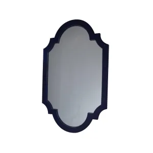 Antique Blue Chippendale Mirror