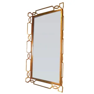 Antique Gold Quatrefoil Wall Mirror
