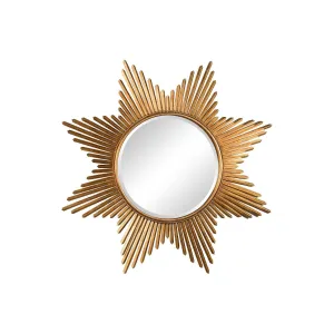 Antique Gold Star Burst Mirror