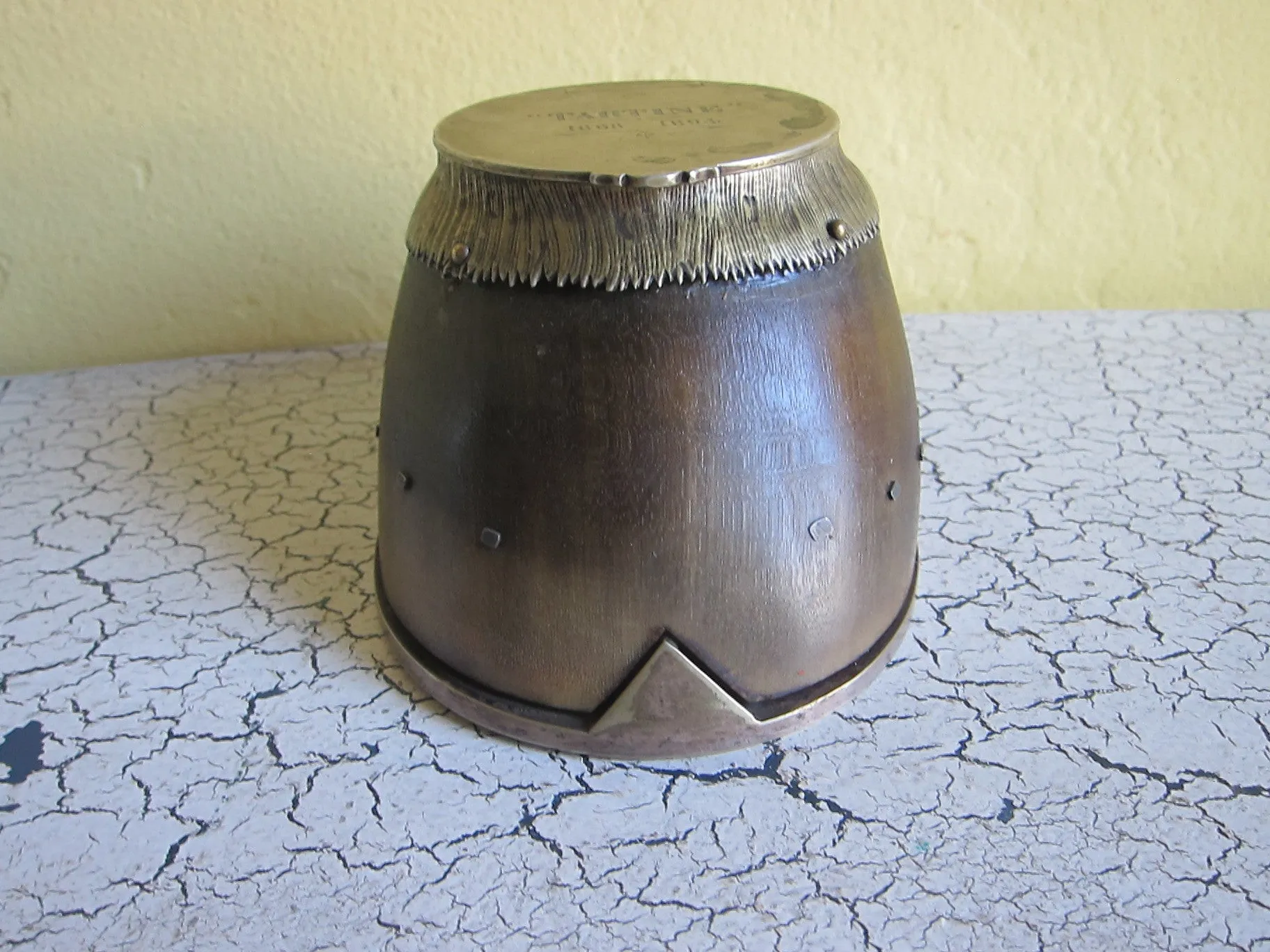 Antique Horse Hoof Match Holder and Striker by Roland Ward & Co Limited