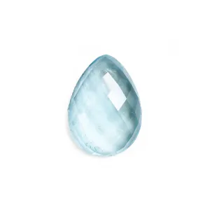 Aquamarine 23.76mm 20.06ct Faceted Rose Cut Teardrop Gemstone