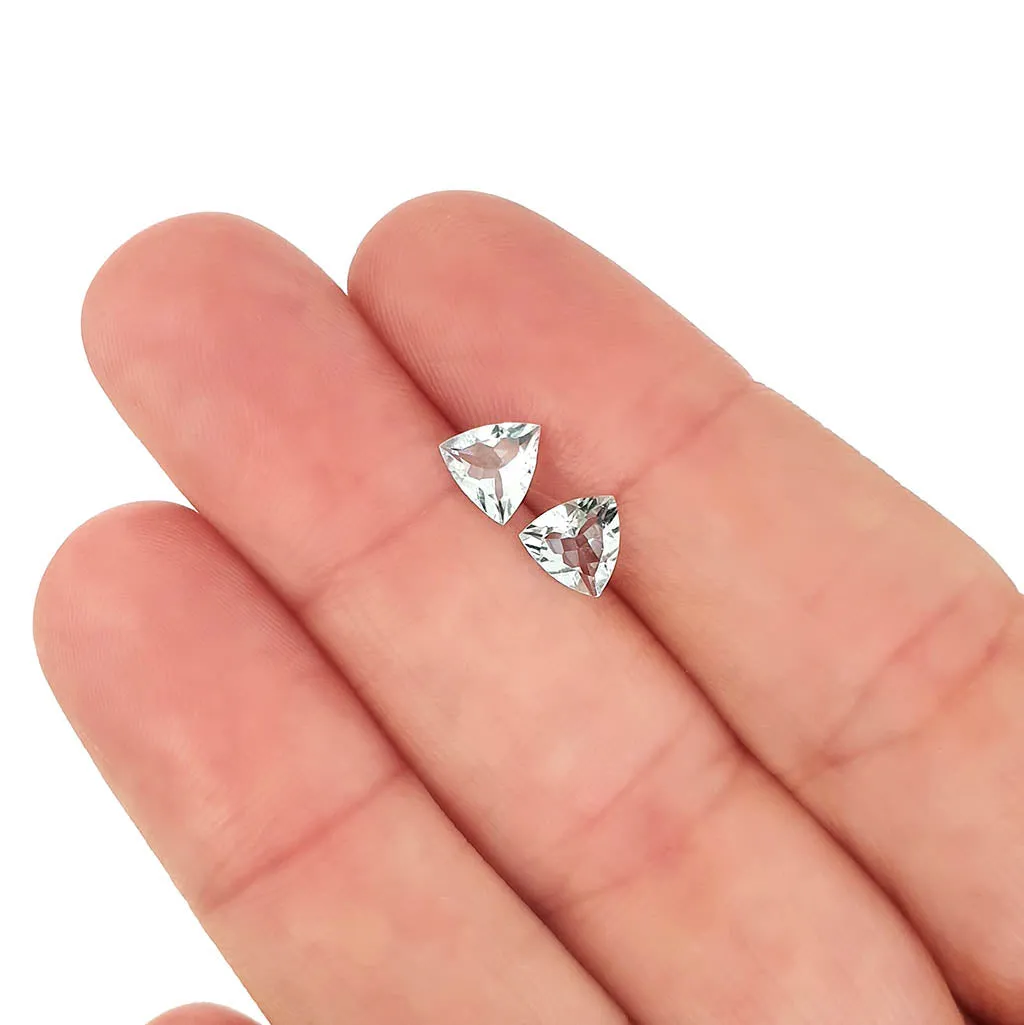 Aquamarine - Trilliant Cut Pair - 0.99ct