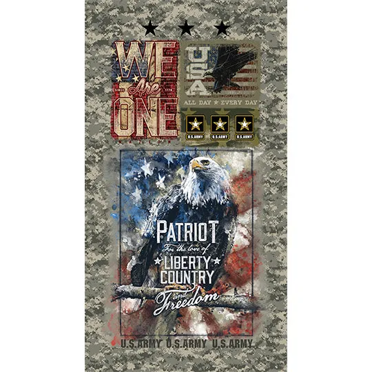 ARMY-Patriot Panel-100% Cotton-1337A