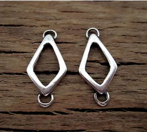 Artisan Earring Dangles and Chain Links in Sterling Silver (set of two)