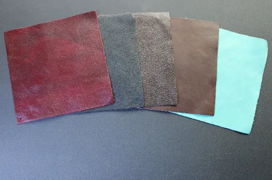 Assorted Cowhide Leather Pre Cut Pieces | 12"x12" & 11"x9" inch Precuts Sheets for Crafts