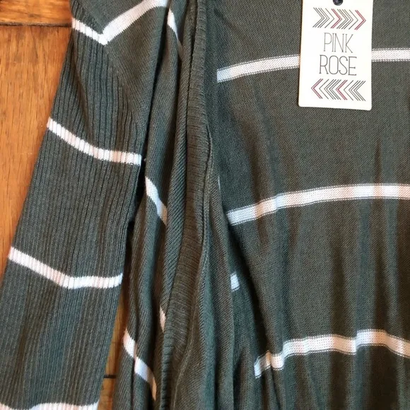Asymmetrical Striped cardigan sweater