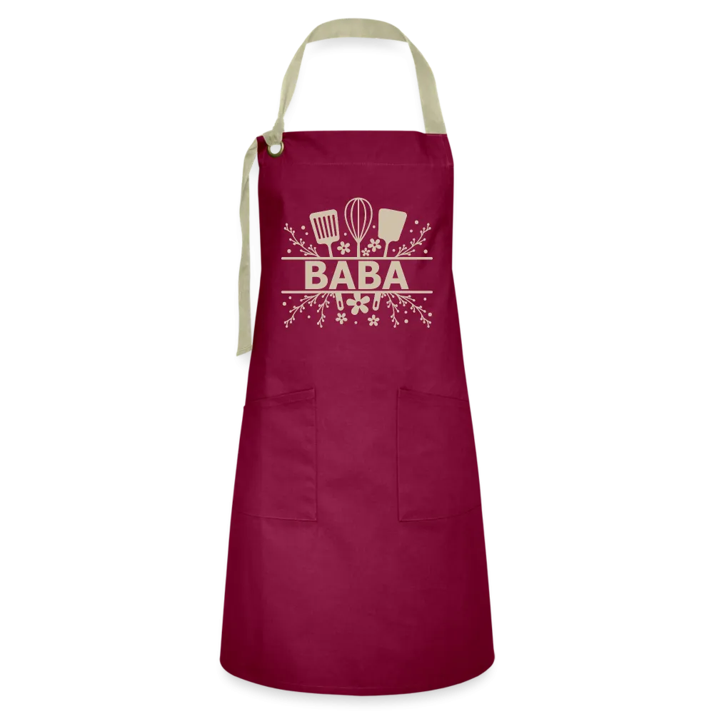 Baba Artisan Apron - Burgundy