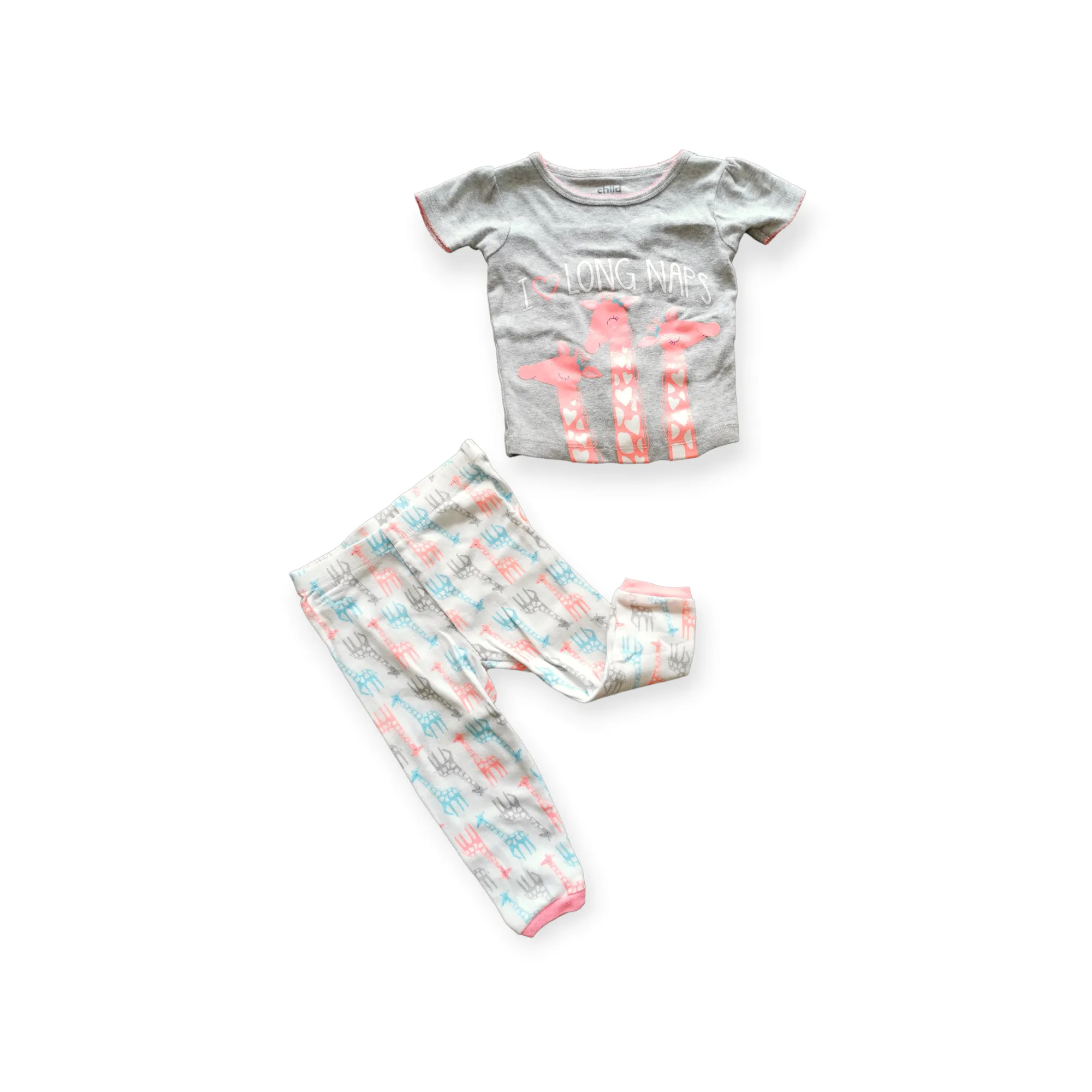 BABY GIRL SIZE 6/9 MONTHS - CARTER'S Matching 2 Piece Outfit EUC B38
