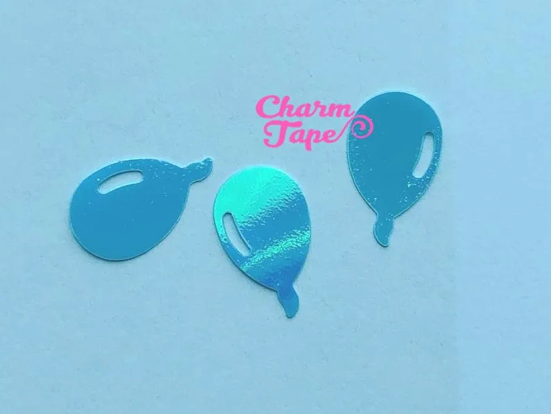 Baby Shower Balloons Loose glitters Confetti 12mm Party Decor UV resin, Iridescent Glitter Balloon cut out
