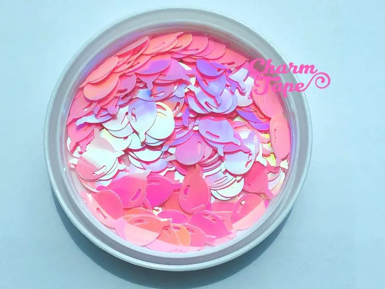 Baby Shower Balloons Loose glitters Confetti 12mm Party Decor UV resin, Iridescent Glitter Balloon cut out