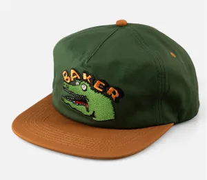 Baker Croc Pot Snapback Cap - Green/Tan