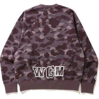 Bape Color Camo Shark Relaxed Crewneck Burgundy