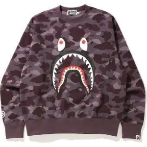 Bape Color Camo Shark Relaxed Crewneck Burgundy