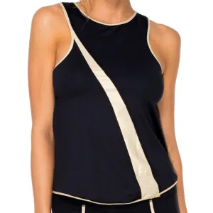 BARACOA - Gold Mesh Racerback Tank Top