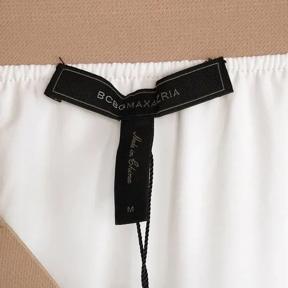 BCBGMaxazria NWT White Ashleah Layered Skater Mini Skirt