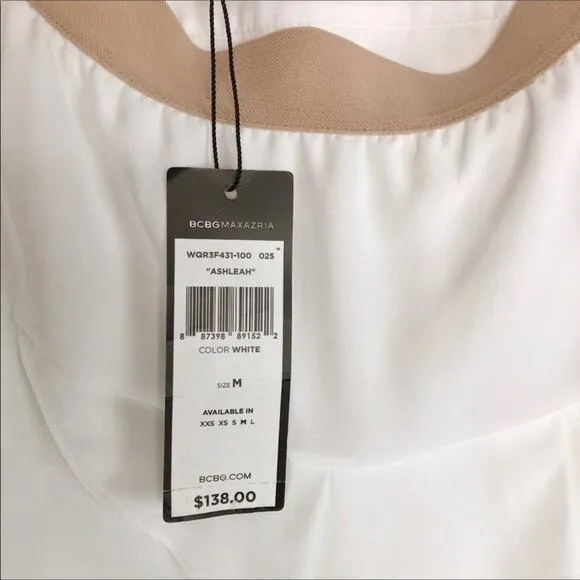 BCBGMaxazria NWT White Ashleah Layered Skater Mini Skirt