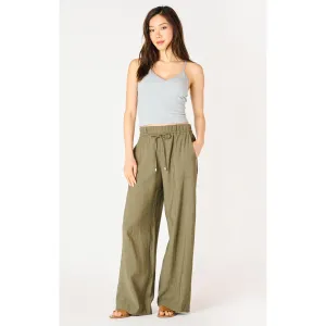 BELTED WIDE LEG FLOWY PANT