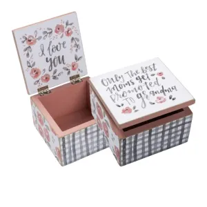 BEST MOMS GET PROMOTED TO GRANDMA HINGED BOX