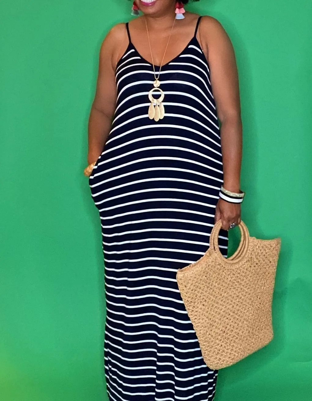 Black & White Stripe Maxi
