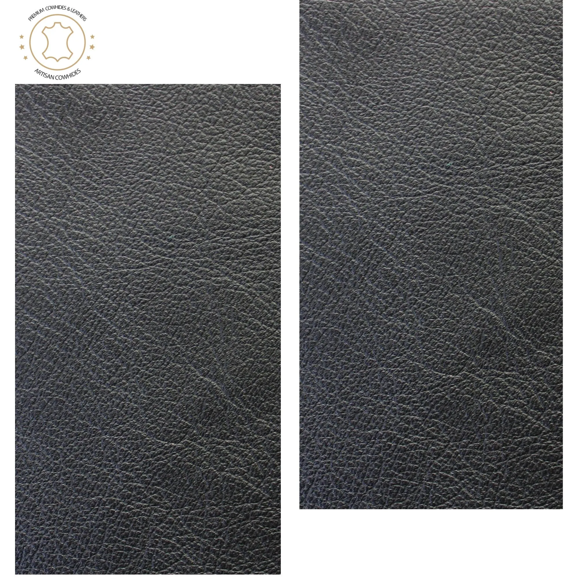 Black Cowhide LEATHER PRE CUT Pieces | 12"x12" Precuts Sheets for Crafts