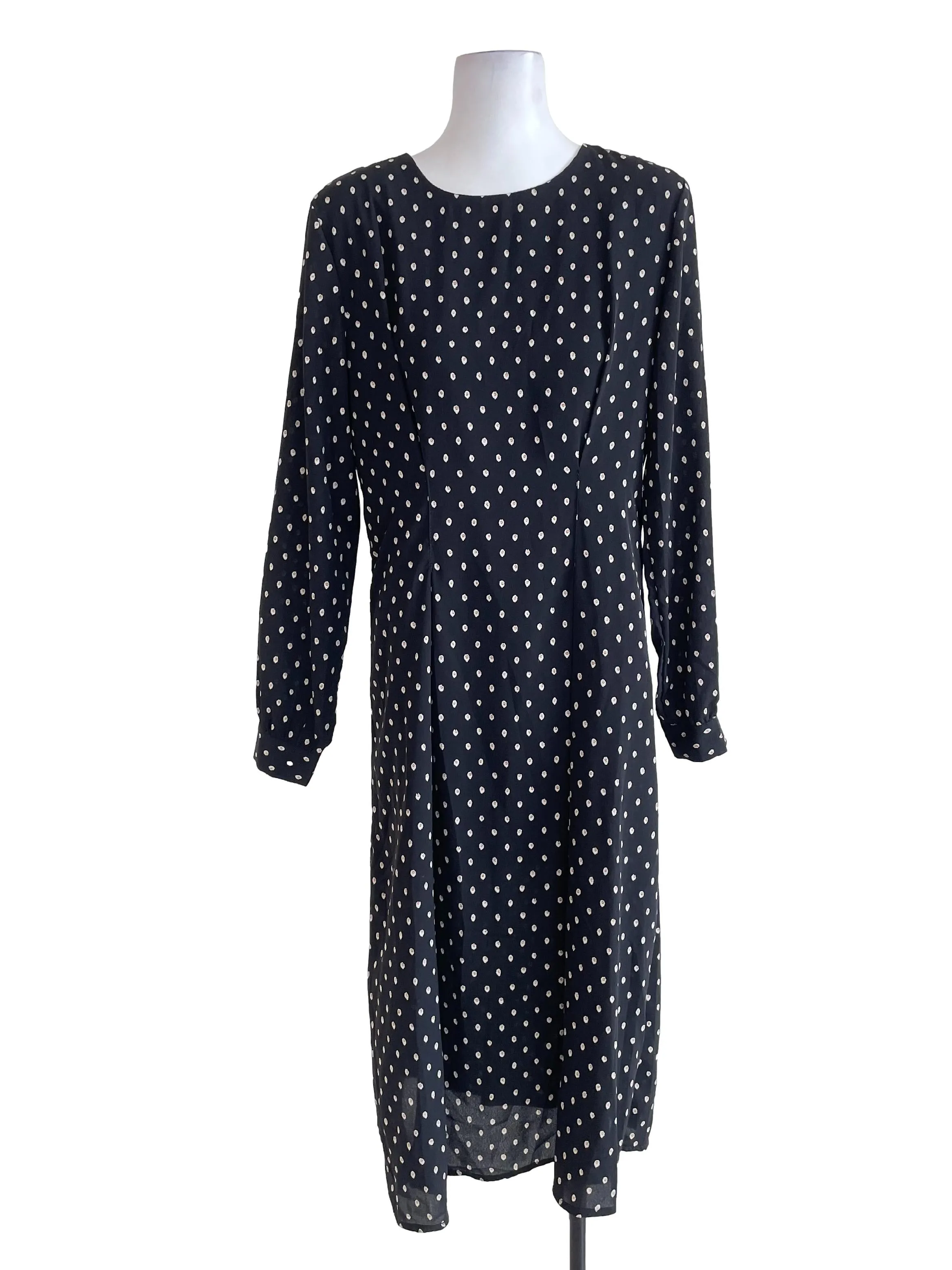 Black Floral Paneled Dress