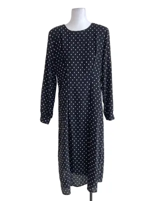 Black Floral Paneled Dress