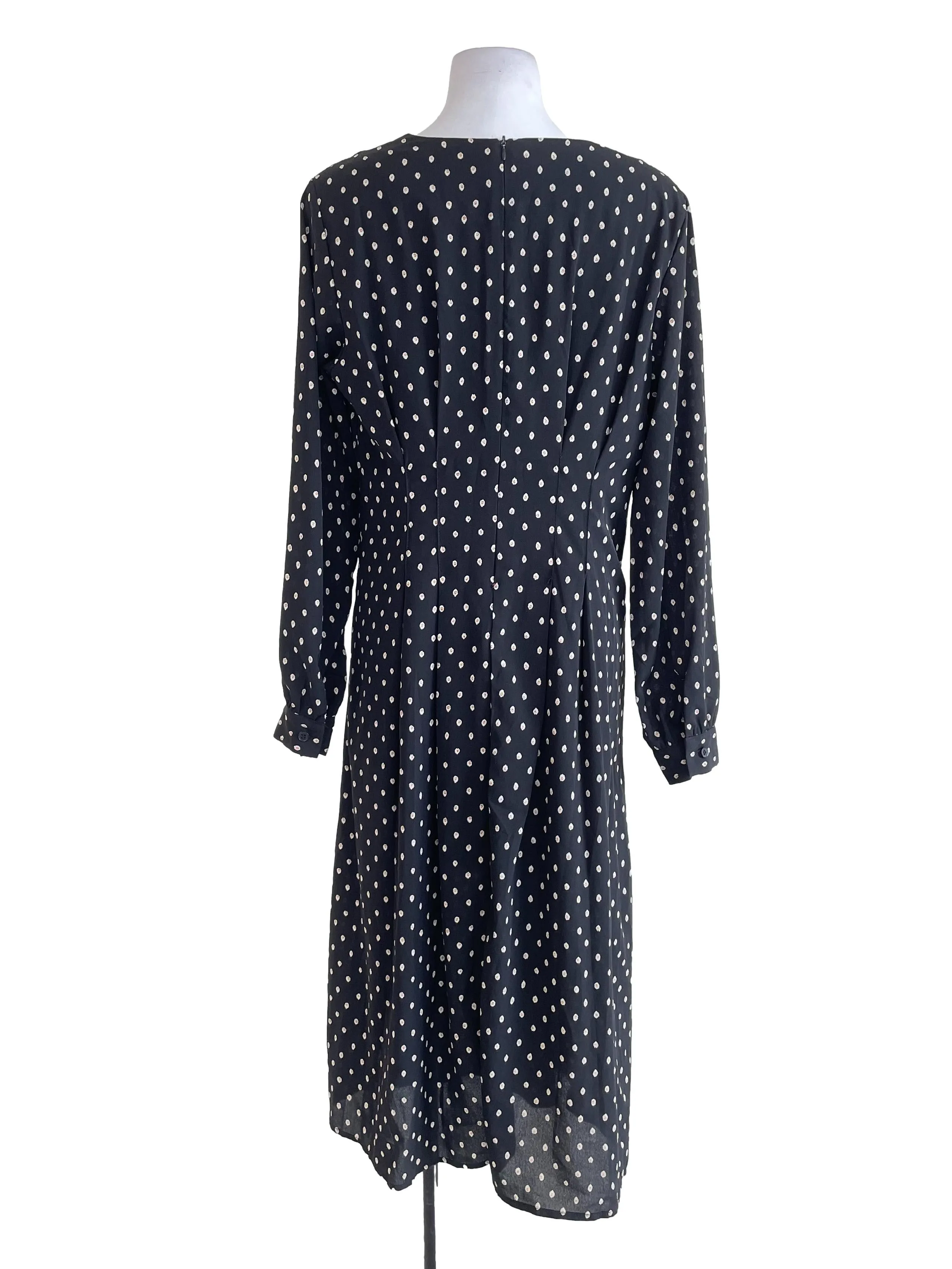 Black Floral Paneled Dress
