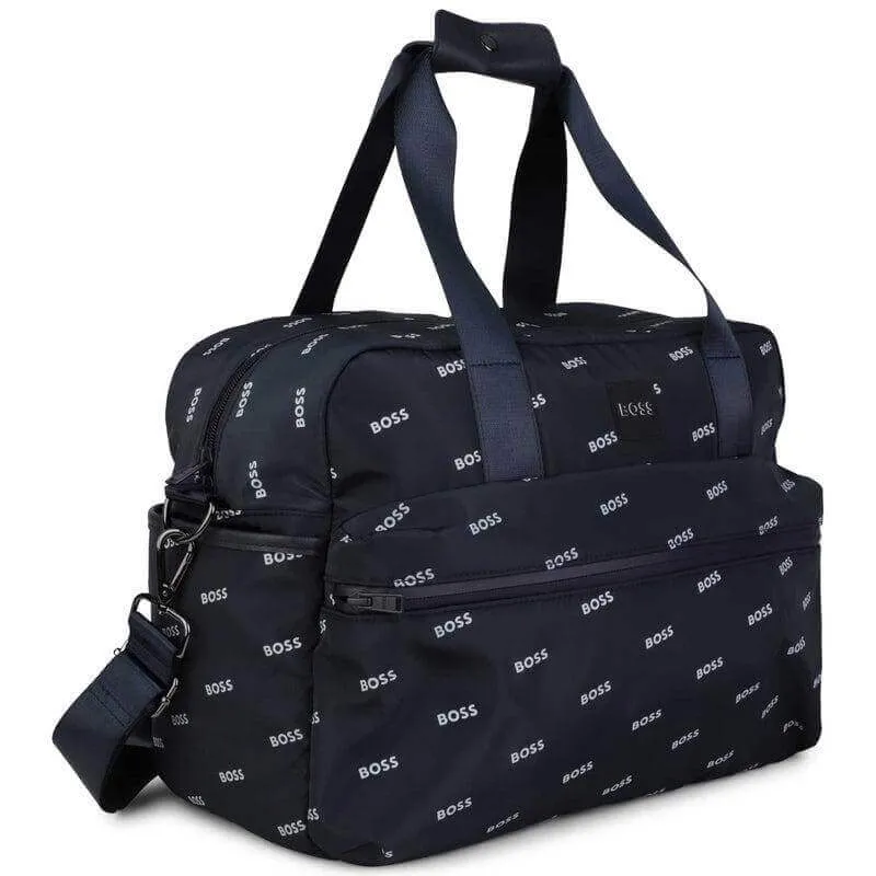 Black Navy Logo Baby Changing Bag & Mat