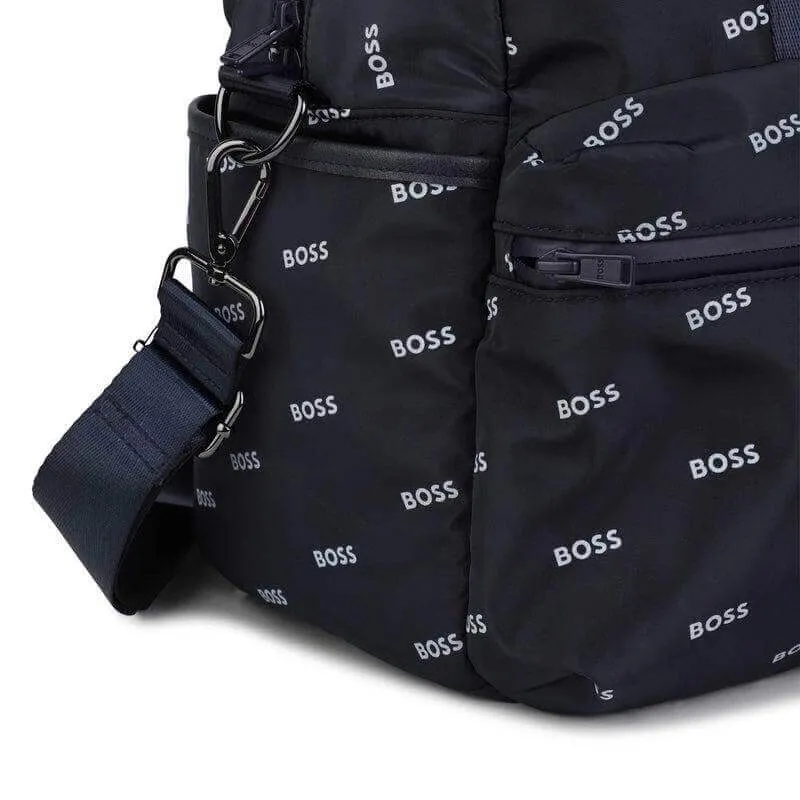 Black Navy Logo Baby Changing Bag & Mat