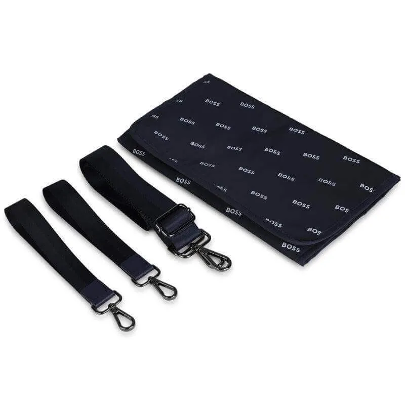 Black Navy Logo Baby Changing Bag & Mat