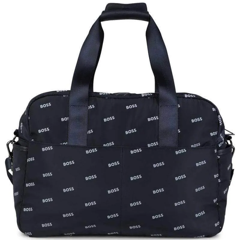 Black Navy Logo Baby Changing Bag & Mat