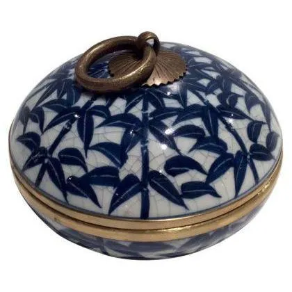 Blue & White Bamboo Convex Box